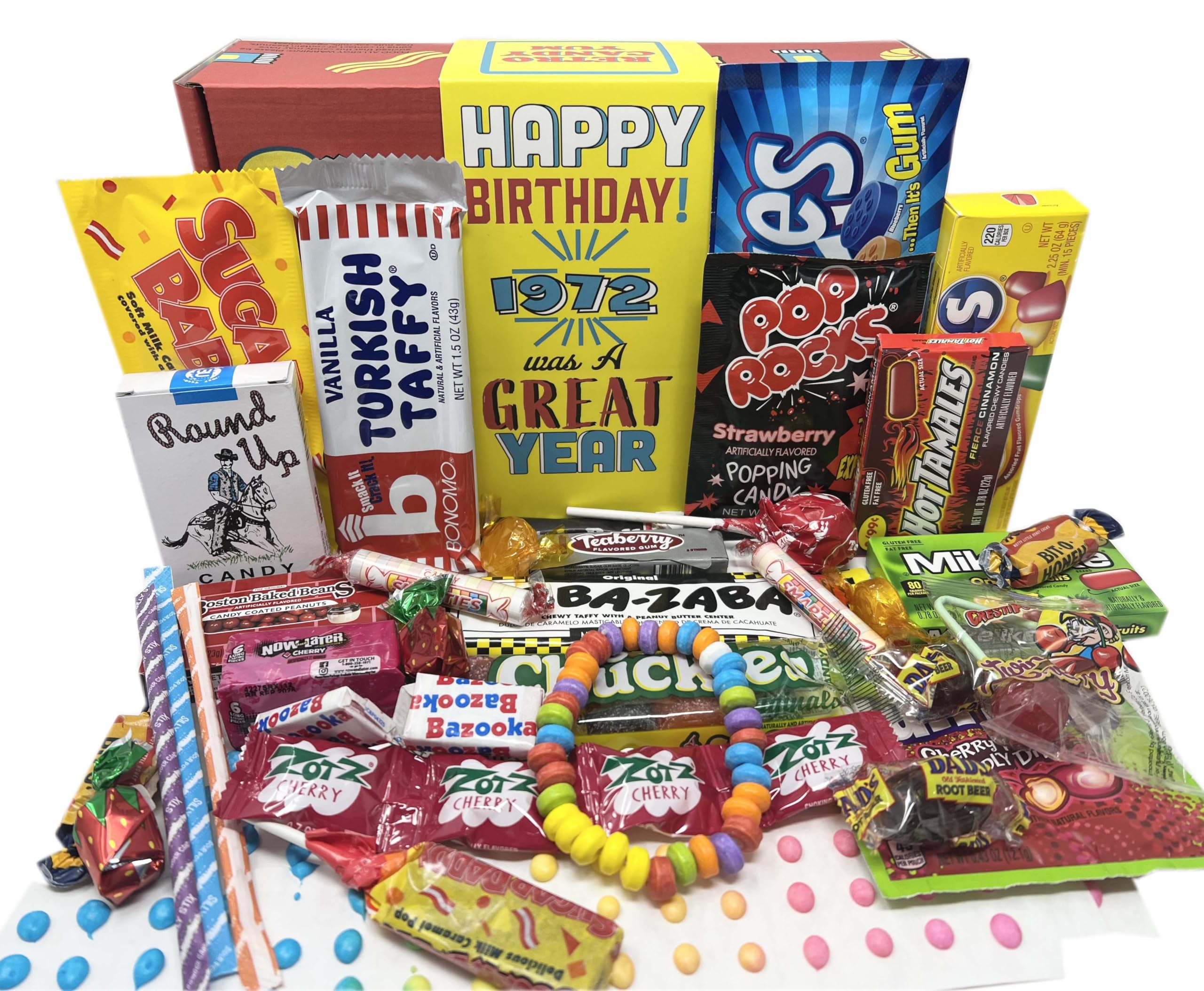 RETRO CANDY YUM ~ 1972 54th Birthday Gift Box of Nostalgic Retro
